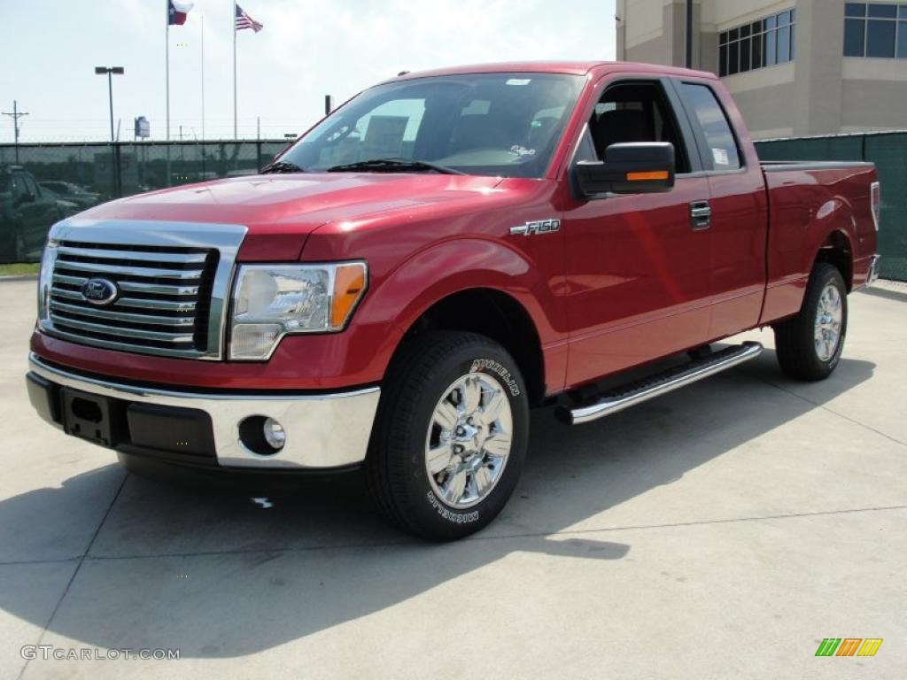 2011 F150 XLT SuperCab - Red Candy Metallic / Steel Gray photo #7