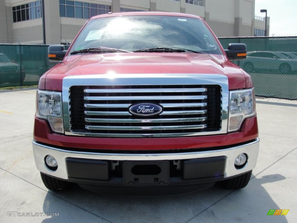 2011 F150 XLT SuperCab - Red Candy Metallic / Steel Gray photo #8