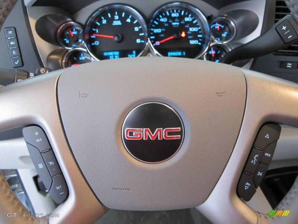 2011 GMC Sierra 2500HD SLE Crew Cab 4x4 Dark Titanium/Light Titanium Steering Wheel Photo #48998582