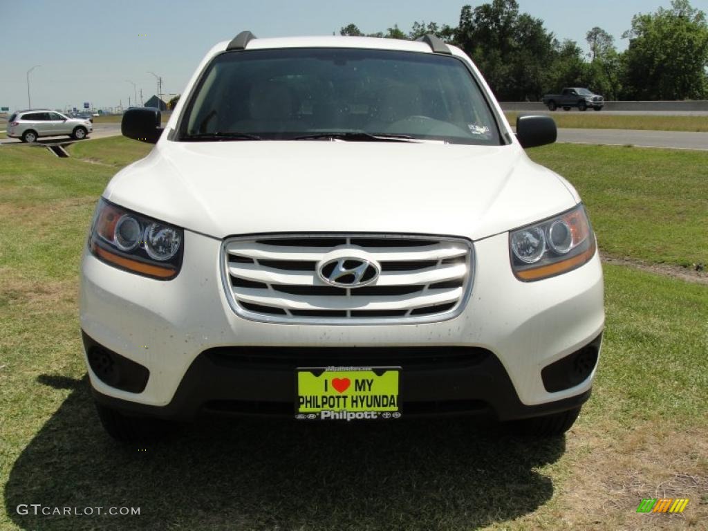 2011 Santa Fe GLS - Frost White Pearl / Beige photo #8