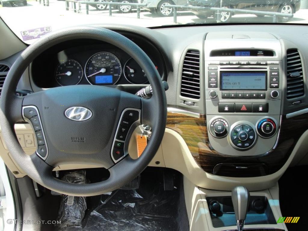 2011 Hyundai Santa Fe GLS Beige Dashboard Photo #48999140