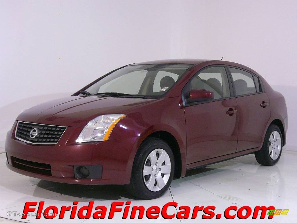 2007 Sentra 2.0 - Sonoma Sunset Red / Charcoal/Steel photo #1