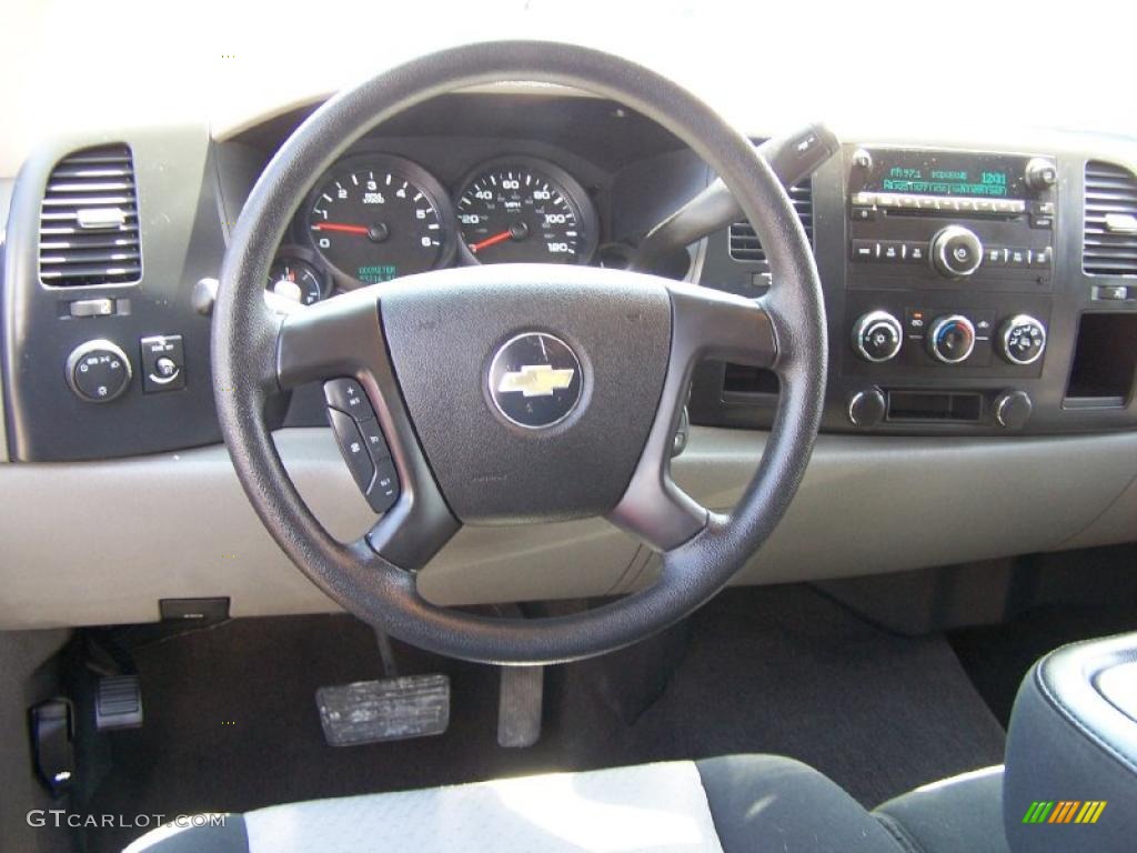 2008 Silverado 1500 LS Extended Cab - Blue Granite Metallic / Ebony photo #9