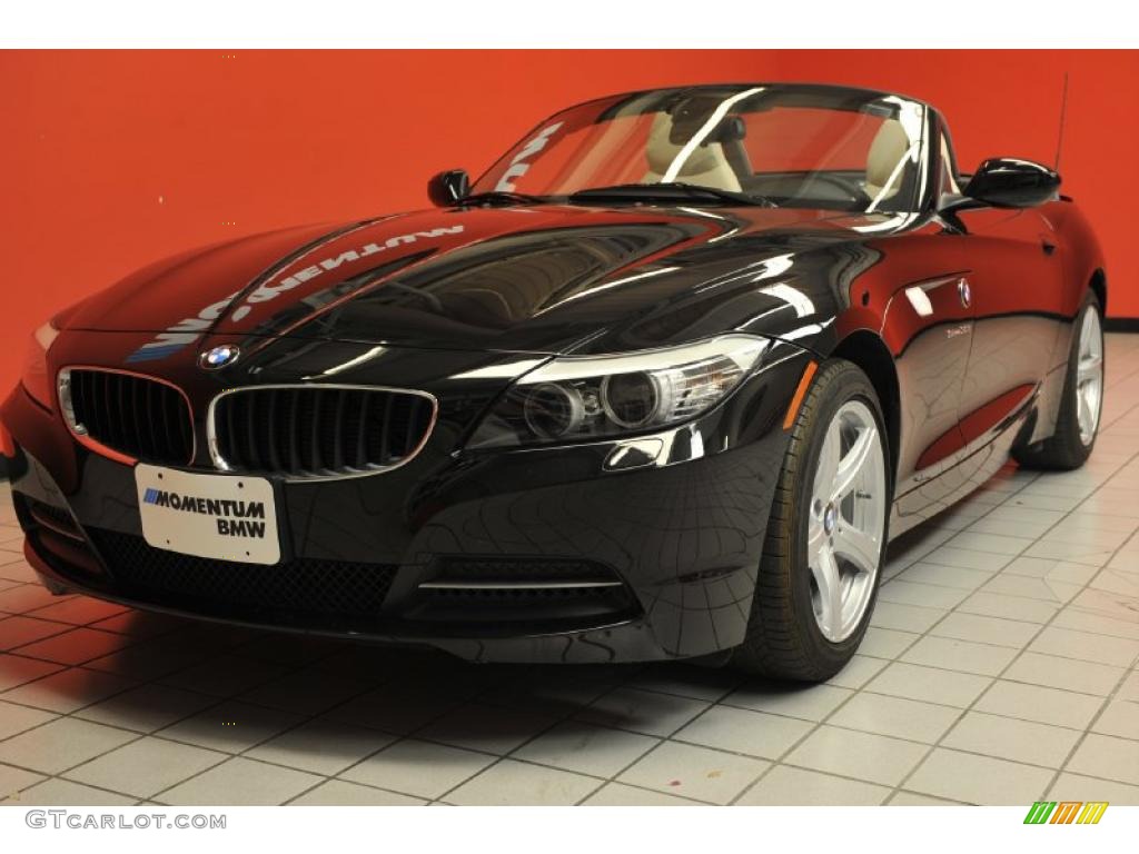 2011 Z4 sDrive30i Roadster - Jet Black / Beige photo #2