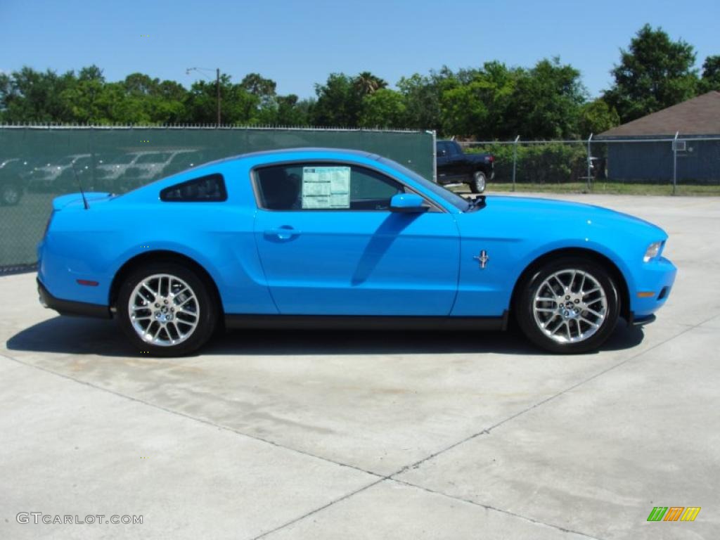 Grabber Blue 2012 Ford Mustang V6 Premium Coupe Exterior Photo #49004045