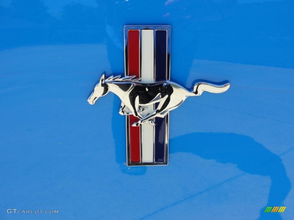 2012 Mustang V6 Premium Coupe - Grabber Blue / Charcoal Black photo #12