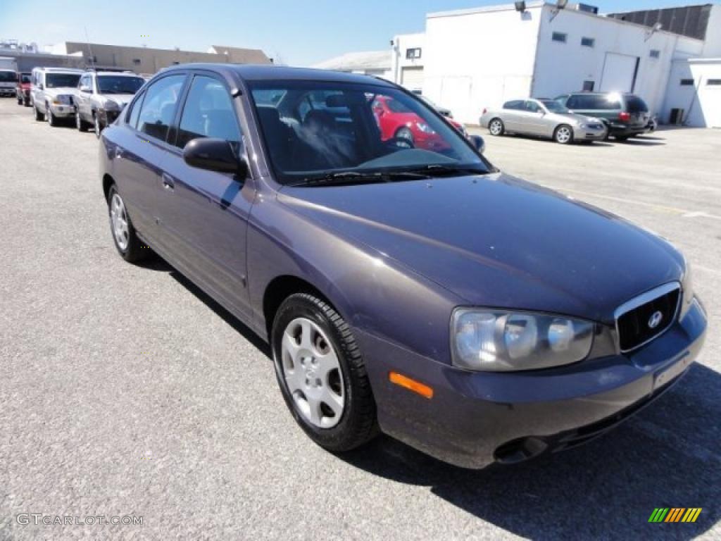 2001 Elantra GLS - Midnight Gray / Gray photo #4