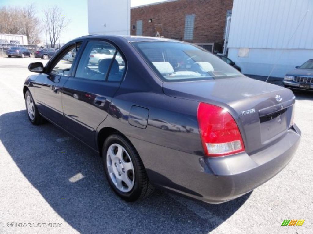 2001 Elantra GLS - Midnight Gray / Gray photo #10