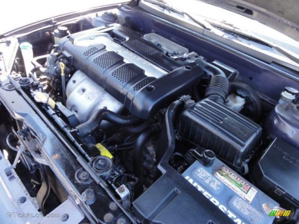 2001 Elantra GLS - Midnight Gray / Gray photo #35