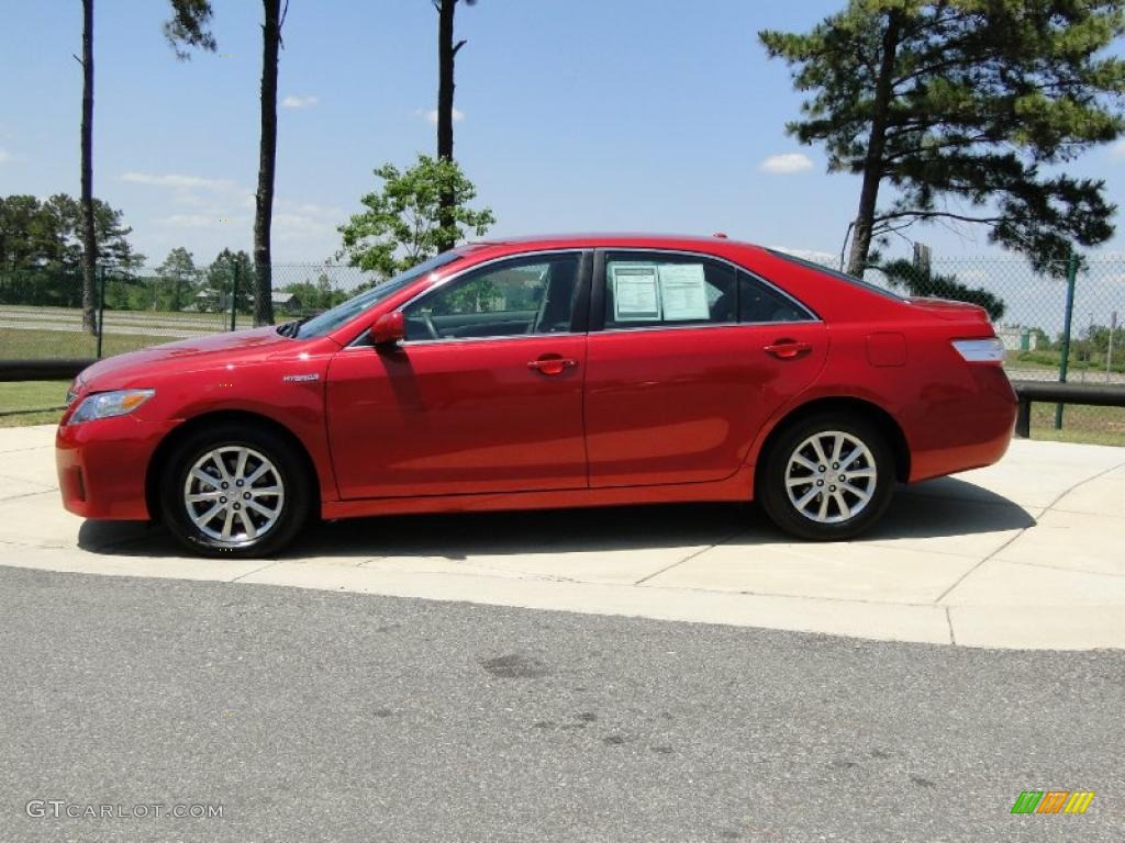 Barcelona Red Metallic 2010 Toyota Camry Hybrid Exterior Photo #49006463