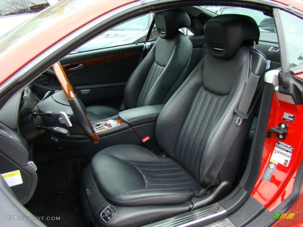 Black Interior 2009 Mercedes-Benz SL 550 Roadster Photo #49006655