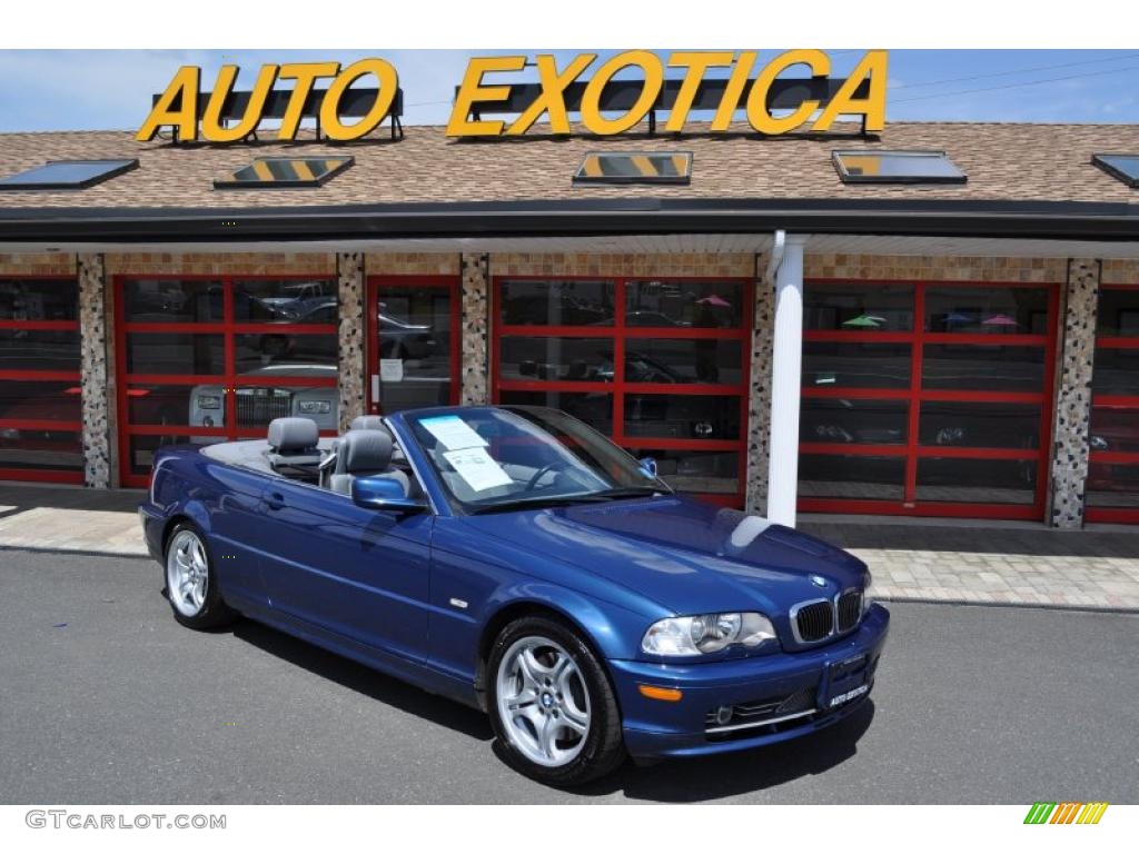 2002 3 Series 330i Convertible - Topaz Blue Metallic / Grey photo #8