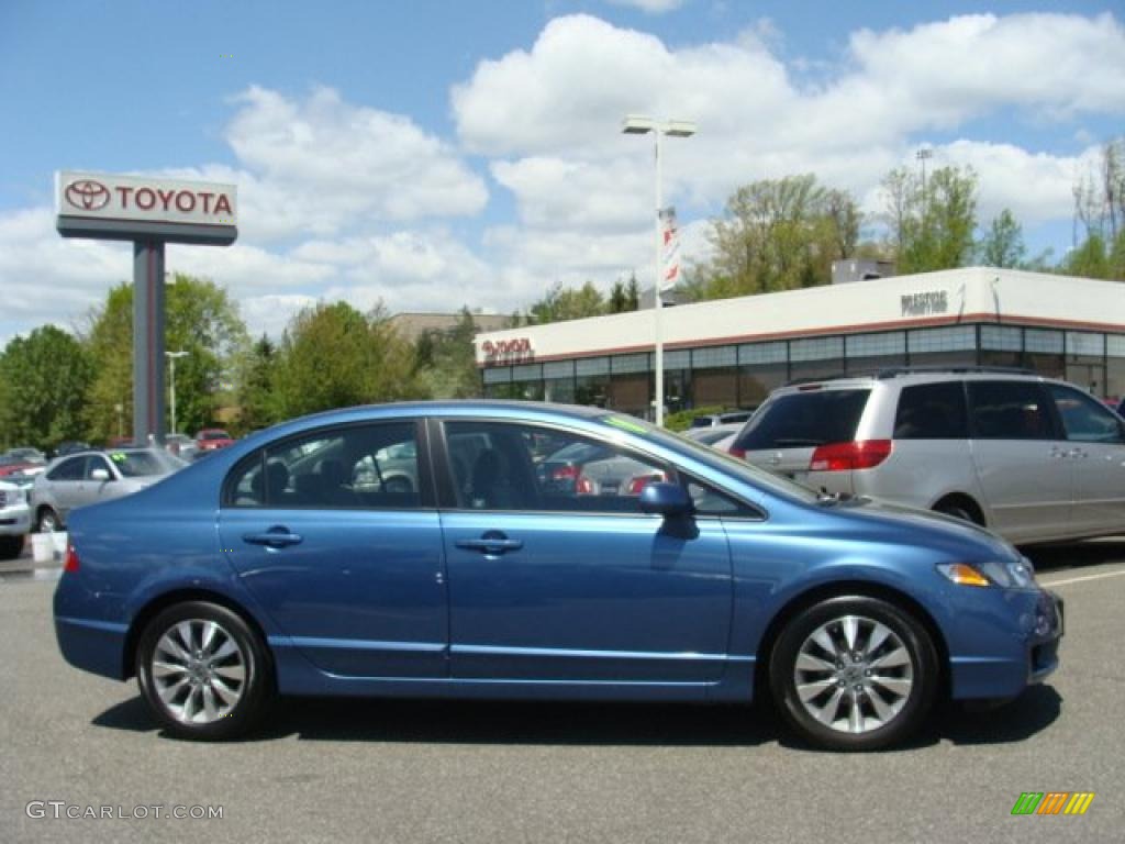 2010 Civic EX Sedan - Atomic Blue Metallic / Gray photo #1