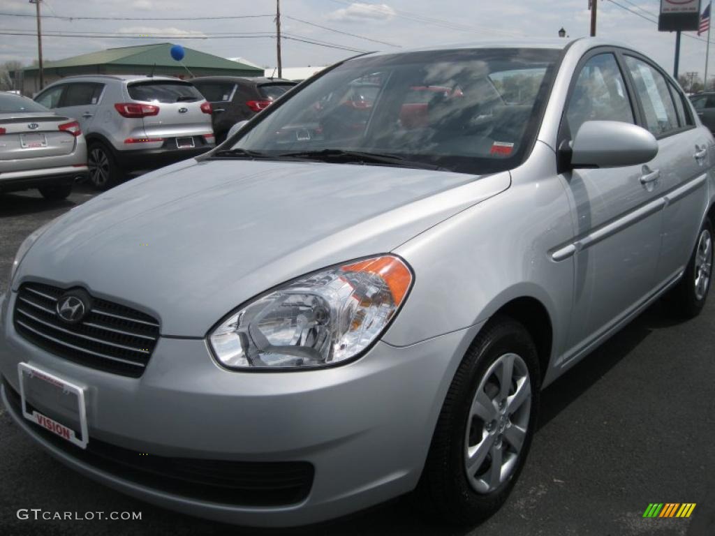 2008 Accent GLS Sedan - Charcoal Gray / Gray photo #1