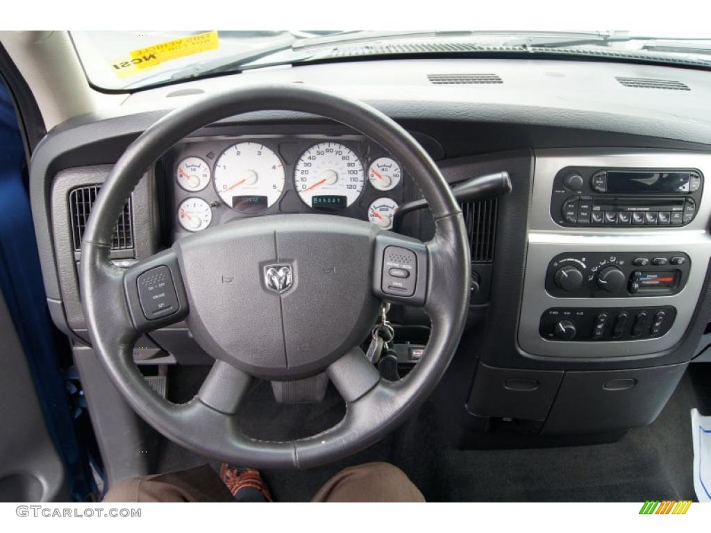 2005 Ram 3500 Laramie Quad Cab 4x4 - Atlantic Blue Pearl / Dark Slate Gray photo #36