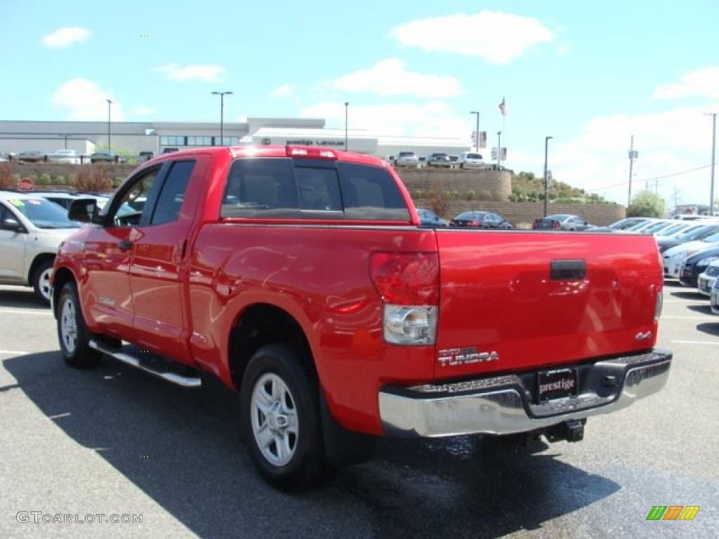 2008 Tundra Double Cab 4x4 - Radiant Red / Graphite Gray photo #4