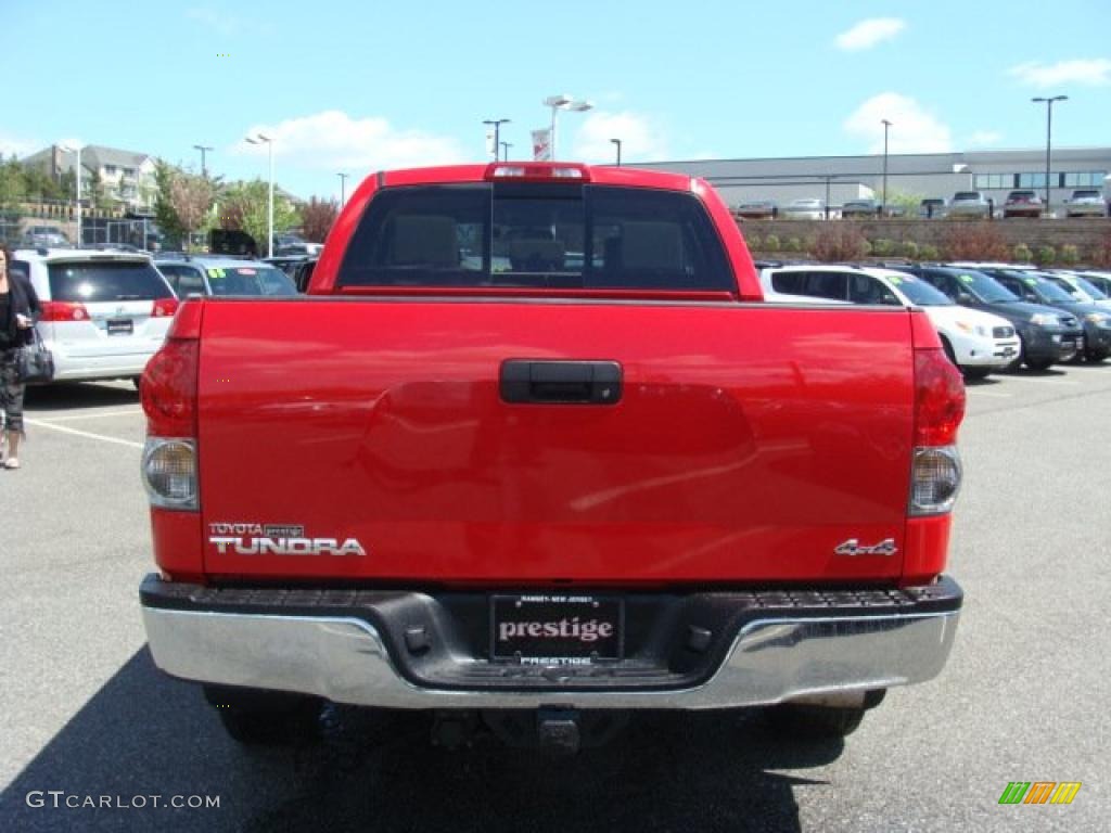 2008 Tundra Double Cab 4x4 - Radiant Red / Graphite Gray photo #5