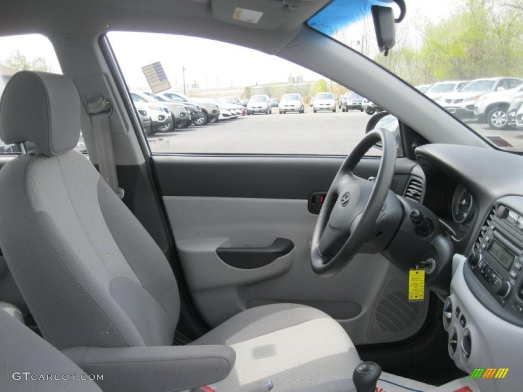 2008 Accent GLS Sedan - Charcoal Gray / Gray photo #18