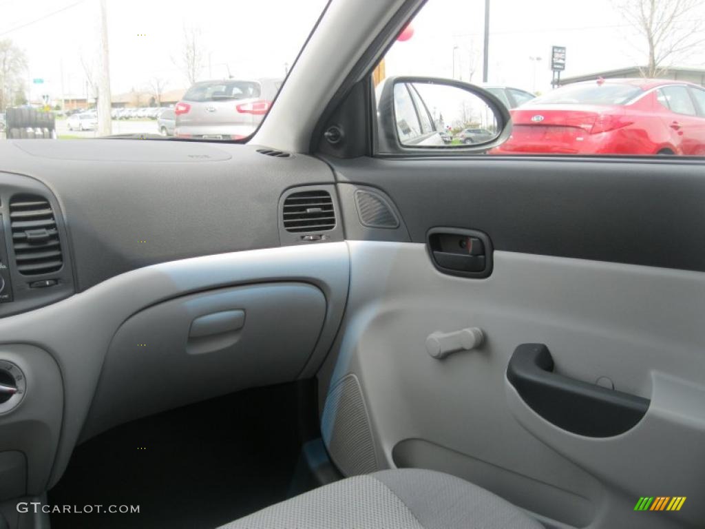 2008 Accent GLS Sedan - Charcoal Gray / Gray photo #22