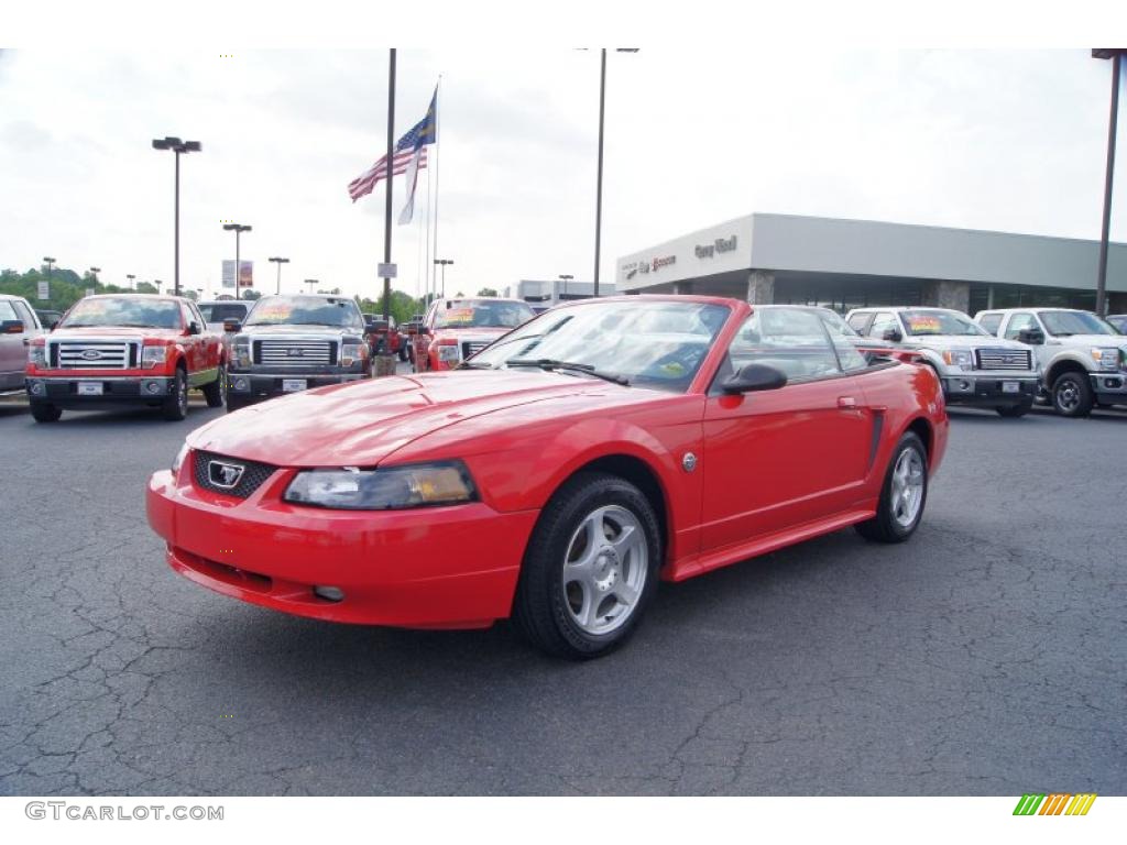 Torch Red 2004 Ford Mustang V6 Convertible Exterior Photo #49015529