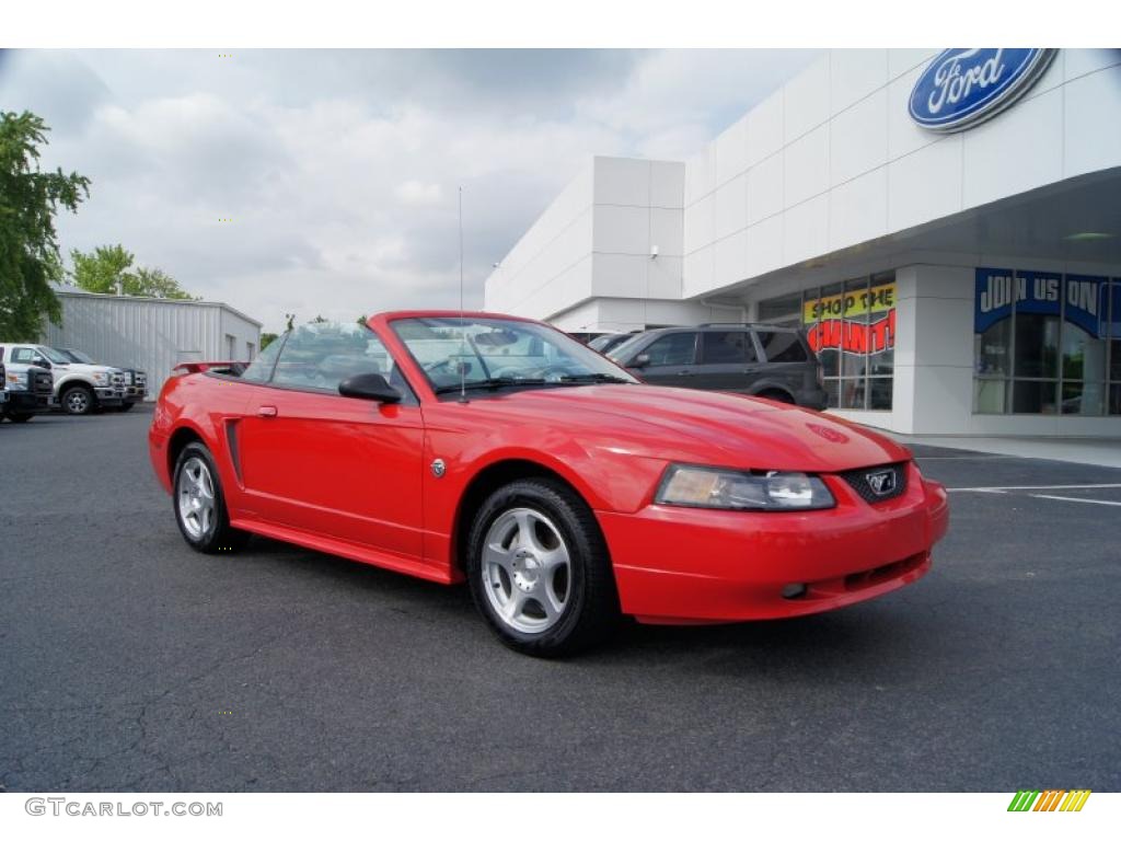 Torch Red 2004 Ford Mustang V6 Convertible Exterior Photo #49015544