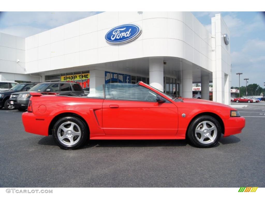 Torch Red 2004 Ford Mustang V6 Convertible Exterior Photo #49015559