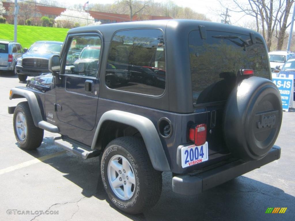 2004 Wrangler X 4x4 - Patriot Blue Pearl / Dark Slate Gray photo #14