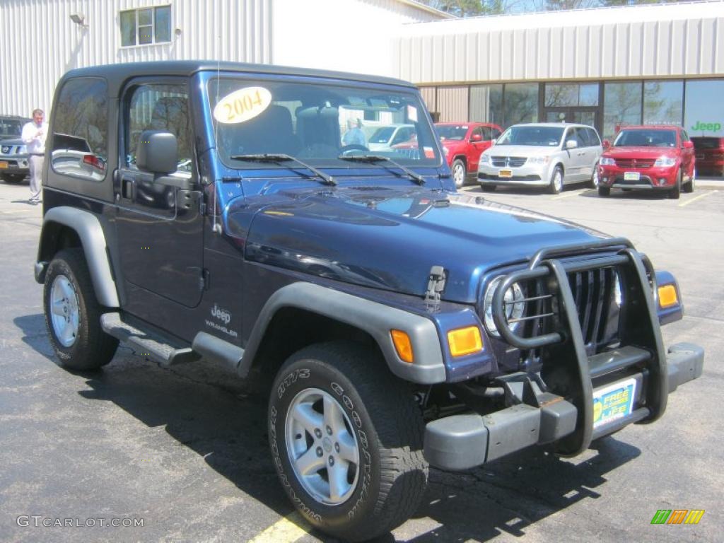 2004 Wrangler X 4x4 - Patriot Blue Pearl / Dark Slate Gray photo #16