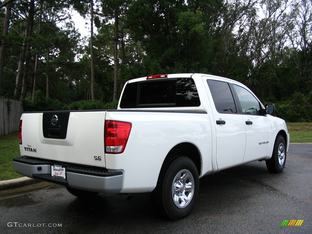 2007 Titan Crew Cab - White / Steel Gray photo #12