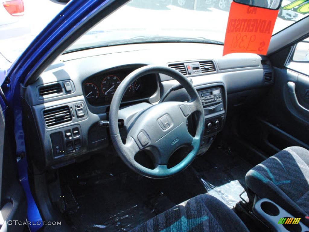 2001 CR-V LX 4WD - Electron Blue Metallic / Dark Gray photo #14