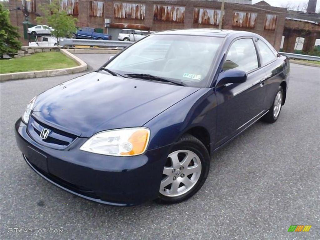 2003 Civic EX Coupe - Eternal Blue Pearl / Ivory photo #1