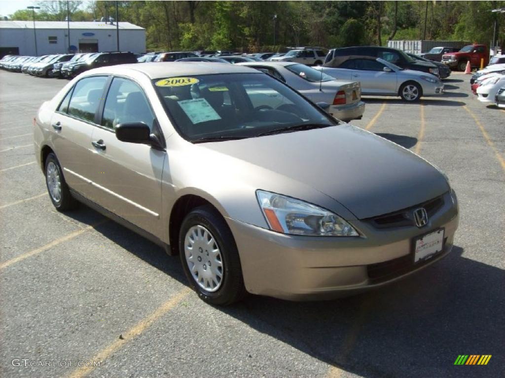 2003 Accord DX Sedan - Desert Mist Metallic / Ivory photo #1