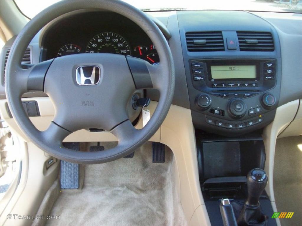 2003 Honda Accord DX Sedan Ivory Dashboard Photo #49023059