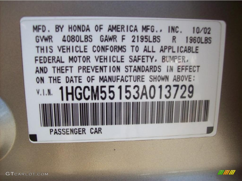 2003 Accord DX Sedan - Desert Mist Metallic / Ivory photo #25