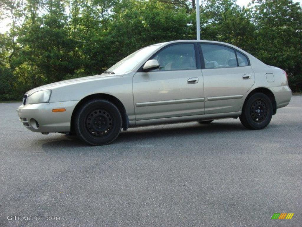 2002 Elantra GLS Sedan - Champagne Beige / Gray photo #2