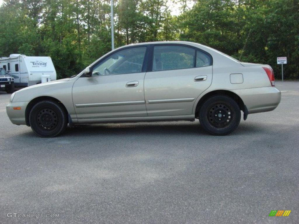 2002 Elantra GLS Sedan - Champagne Beige / Gray photo #3