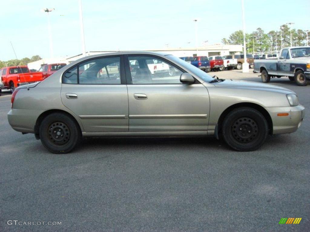 2002 Elantra GLS Sedan - Champagne Beige / Gray photo #5