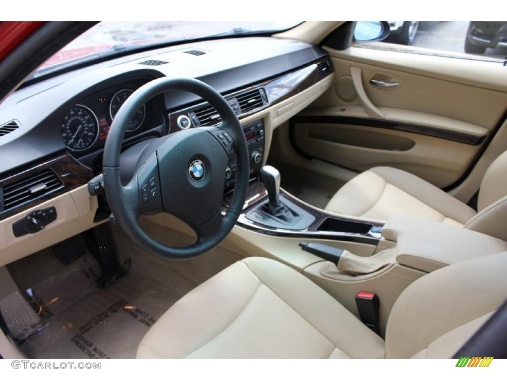 2008 3 Series 328i Sedan - Crimson Red / Beige photo #9