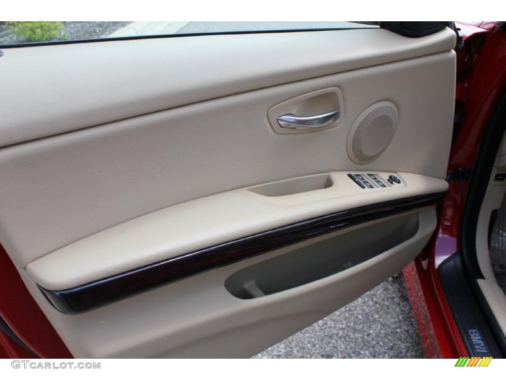 2008 3 Series 328i Sedan - Crimson Red / Beige photo #10