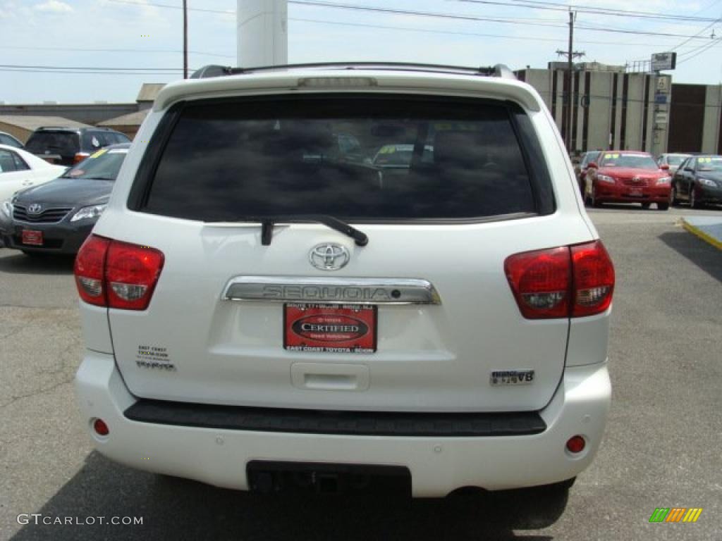 2008 Sequoia Platinum 4WD - Super White / Sand Beige photo #5