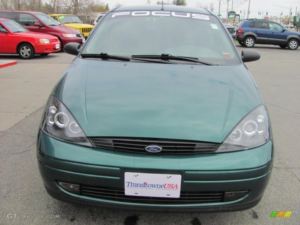 2000 Focus ZX3 Coupe - Rainforest Green Metallic / Medium Graphite photo #15
