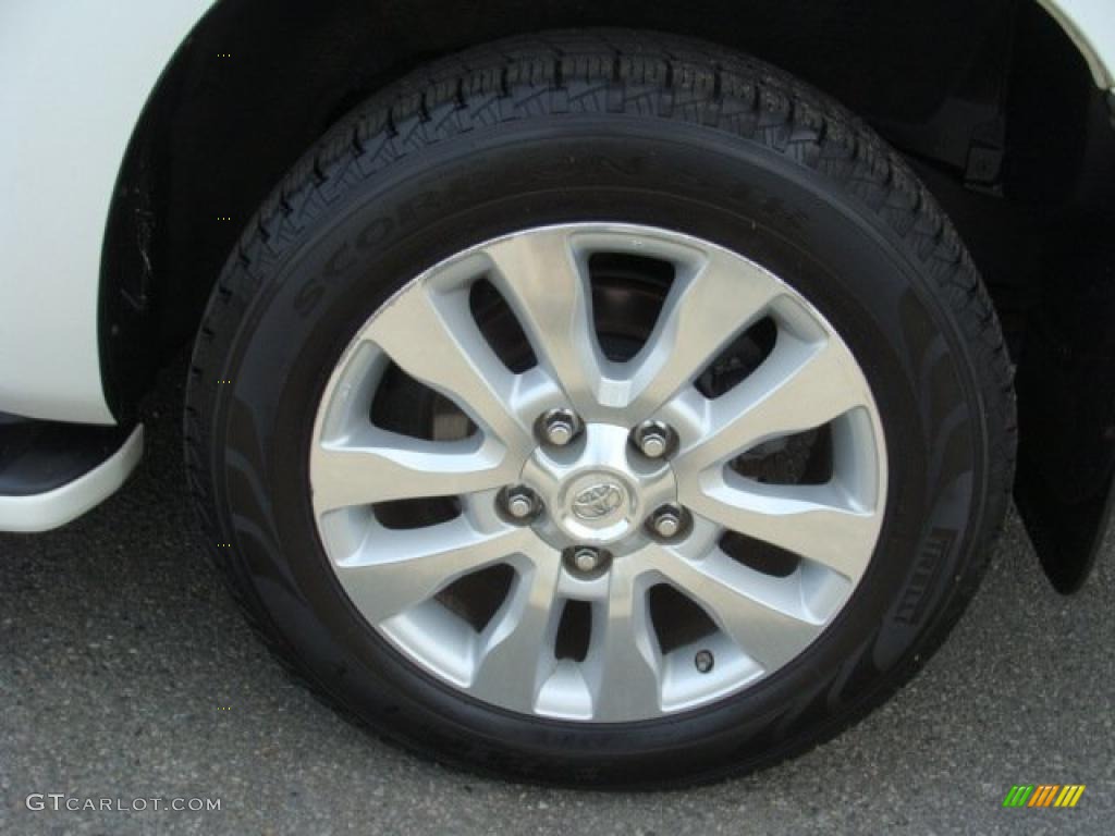 2008 Sequoia Platinum 4WD - Super White / Sand Beige photo #14