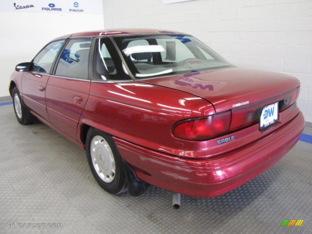 1994 Sable GS Sedan - Electric Red Metallic / Grey photo #3