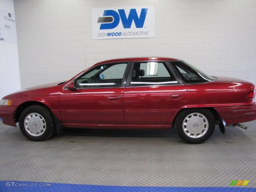 1994 Sable GS Sedan - Electric Red Metallic / Grey photo #6