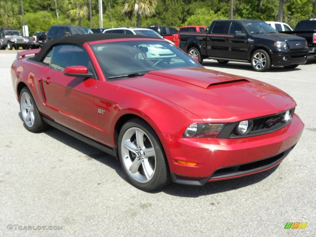 2010 Mustang GT Premium Convertible - Torch Red / Charcoal Black/Cashmere photo #1