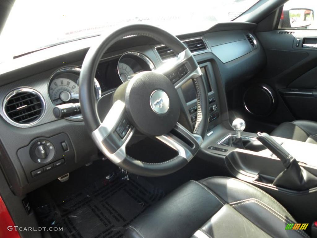 Charcoal Black/Cashmere Interior 2010 Ford Mustang GT Premium Convertible Photo #49028244