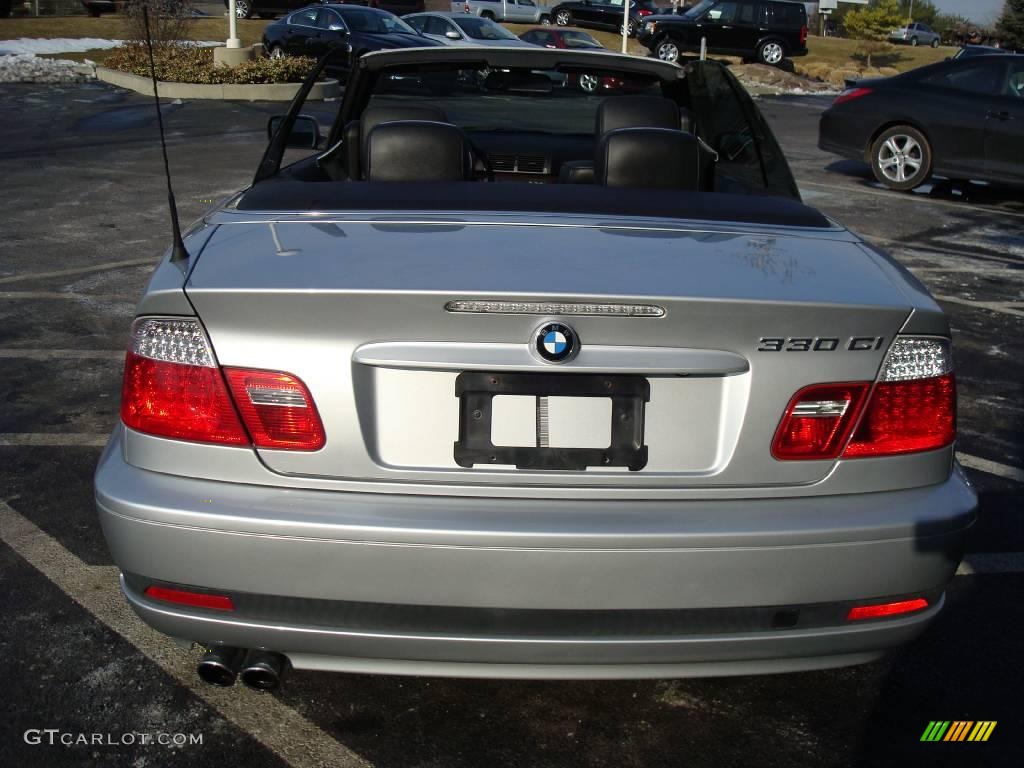 2004 3 Series 330i Convertible - Titanium Silver Metallic / Black photo #8