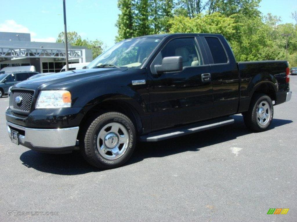 2006 F150 XLT SuperCab - Black / Tan photo #2