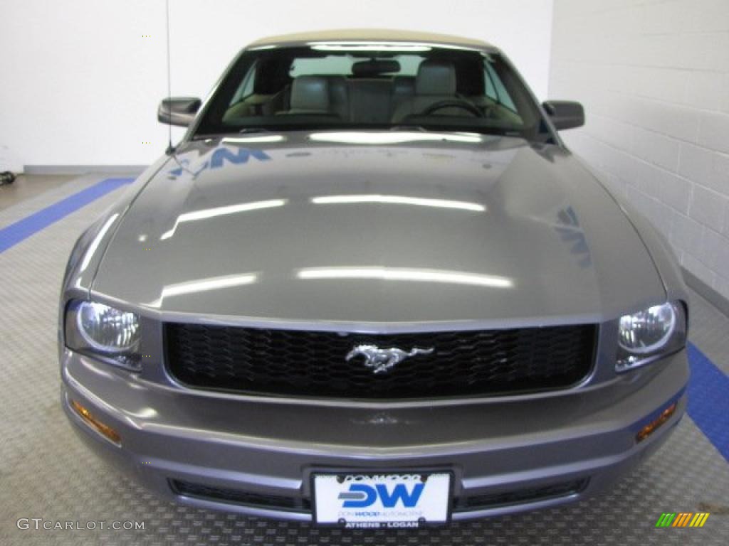 2007 Mustang V6 Premium Convertible - Tungsten Grey Metallic / Medium Parchment photo #7