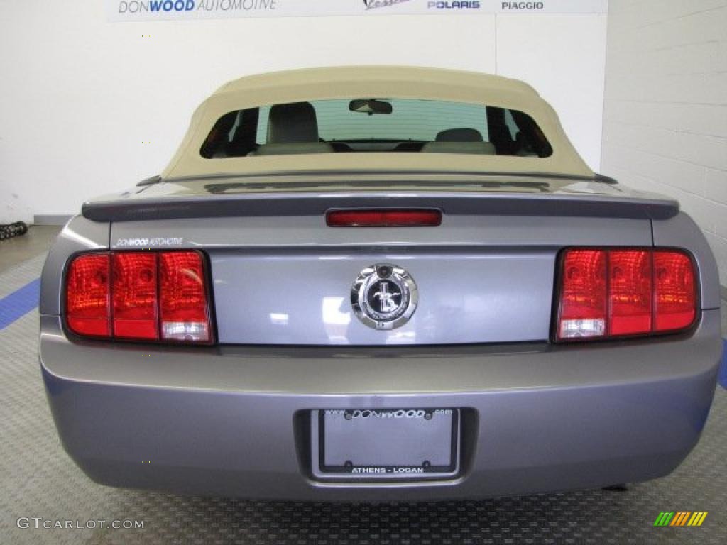 2007 Mustang V6 Premium Convertible - Tungsten Grey Metallic / Medium Parchment photo #8